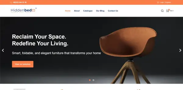 HiddenBED PK — Space-Saving Furniture E-Commerce Store (WordPress/WooCommerce)