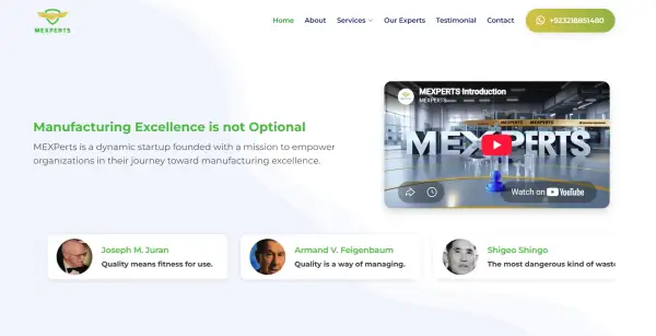 MEXPERTS — Manufacturing Excellence Consulting Website